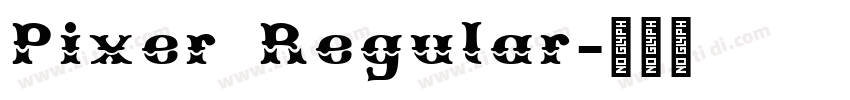 Pixer Regular字体转换